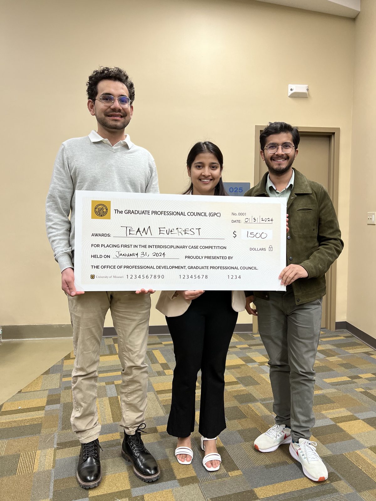 Team Everest, winners of the GPC Interdisciplinary Case Competition
